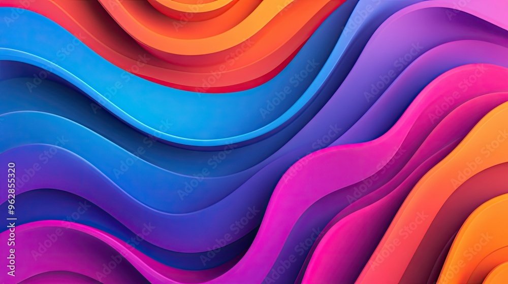 Poster modern dynamic wave design with smooth transitions and vibrant color schemes, perfect for adding a c