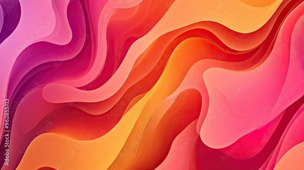 Poster modern wave pattern with sleek, vibrant curves and smooth gradients, ideal for adding a dynamic and 