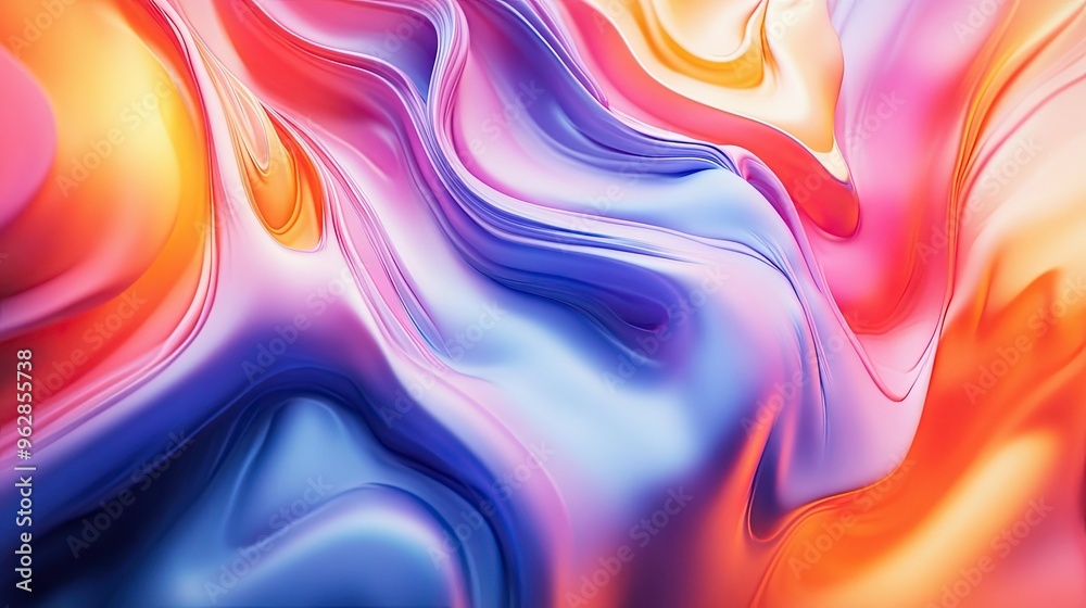 Fototapete Moving and blending colorful abstract design, featuring dynamic effects that enhance the visual appeal of design templates.