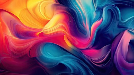 Fototapeta premium Moving, colorful abstract design with dynamic effects and fluid transitions, perfect for use in contemporary design templates.