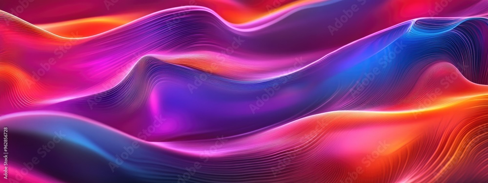 Aufkleber colorful abstract background in 3d cartoon rendering modern graphic art fractal artwork creative wav