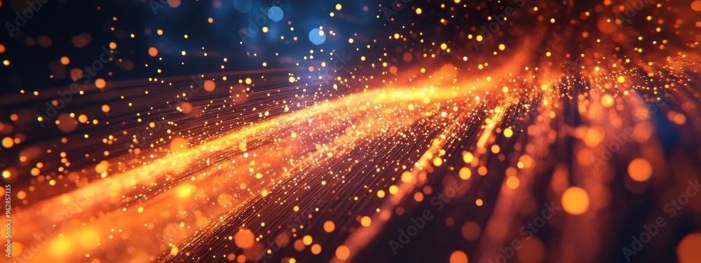 Poster Abstract space shuttle of particles in 3D cartoon rendering 3D illustration