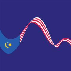 Malaysia Independence Day Celebration Background Vector Template Design