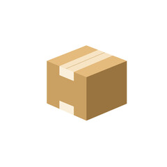 Cardboard Gift Box Background Vector Template Design