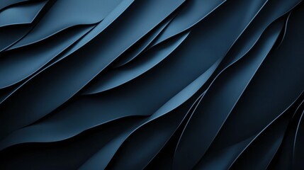 Obraz premium A stunning abstract design featuring dark blue waves and layers, creating a modern, dynamic visual effect.
