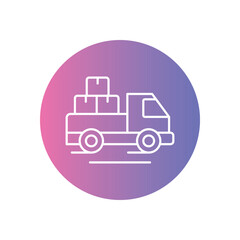 Moving Truck vector icon ready to use for apps and websites
