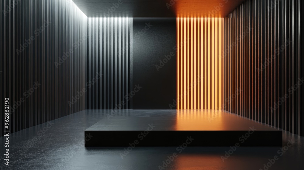 Poster sophisticated minimalist geometric backdrop 3d illustration 3d rendering