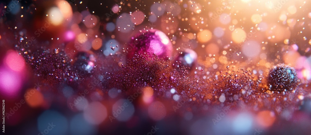Aufkleber stunning backdrop featuring beads particles and simulations in a 3d rendered illustration