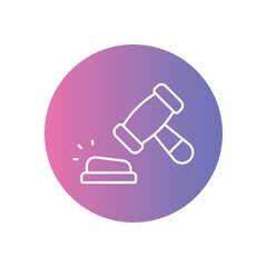 Gavel vector icon ready to use for apps and websites