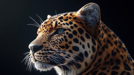 Obraz premium Leopard Portrait with Intense Gaze