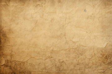 Processed collage of ancient scroll sheet of brown aged paper texture. Background for banner