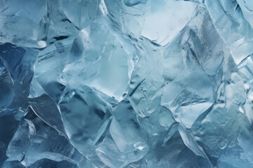 Processed collage of blue cold cracked ice surface texture. Background for banner, backdrop