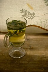 cup of tea with mint