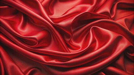Obraz premium Red silk fabric background, perfect for elegant and luxurious designs , silk, fabric, red, background, texture, elegant