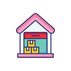 Warehouse vector icon ready to use for apps and websites