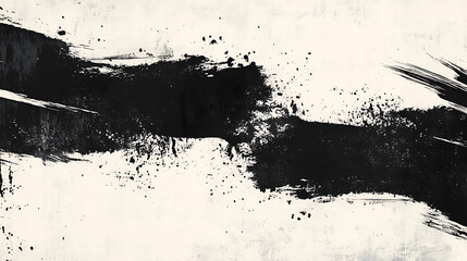 Abstract Grunge Texture with High-Contrast Brush Strokes and Distressed Edges