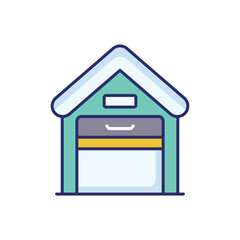 Garage vector icon ready to use for apps and websites