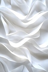 Fototapeta premium A minimalistic abstract background featuring smooth, flowing white waves
