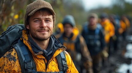 Obraz premium portrait of a man in the woods