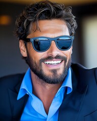 Obraz premium portrait of a man wearing glasses