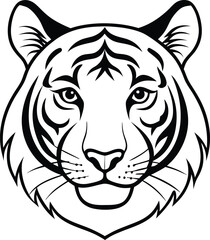 Eye-catching tiger head icon vector illustration for wildcat designs
