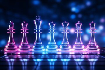 Chess board game concept of business ideas and competition and strategy ideas