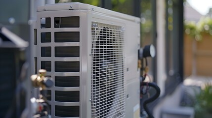 Close-up of an Outdoor Air Conditioner Unit