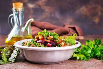 salad with beet and other vegetables