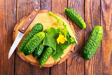 fresh cucumbers on board
