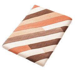 Fototapeta premium Cozy and stylish blanket featuring warm striped patterns