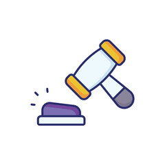 Gavel vector icon ready to use for apps and websites