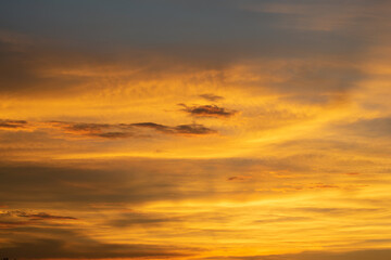 Beautiful orange colour sunset sky 