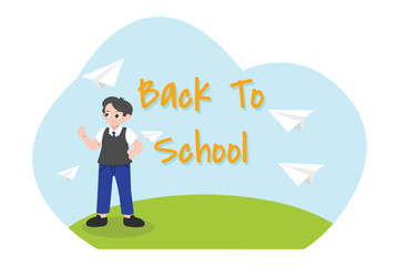 Back to School Flat Design Illustration