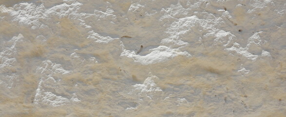 Texture of natural white stone. Chalk cliff of salt stone. Close up. Panoramic photo