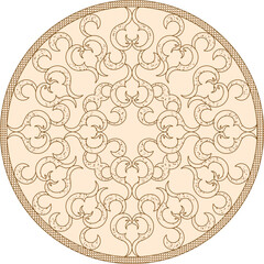 Sketch vector illustration silhouette design detail icon logo symbol mandala rosette floral classic vintage