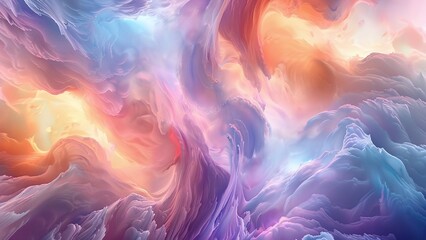 Obraz premium a painting of a purple and orange color with the colors of the spectrum.