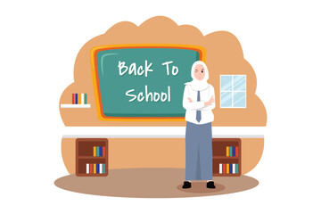 Back to School Flat Design Illustration