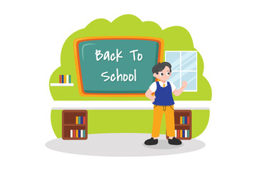 Back to School Flat Design Illustration