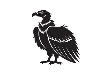 Vulture silhouette vector illustration, Vulture silhouette vector Vulture silhouette line art