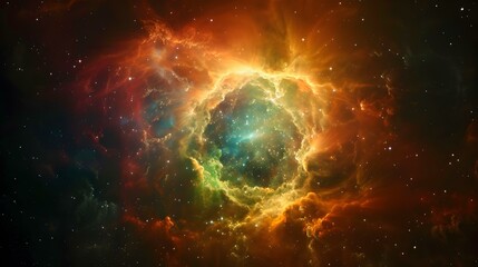 Fototapeta premium Cosmic Nebula A Celestial Tapestry of Stars and Dust