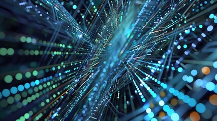 Fototapeta premium a blue led light that is on