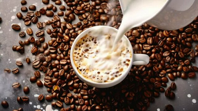 A double shot of espresso with micro foamed steamed milk makes a flat white coffee with intense coffee flavor and smoothness. 