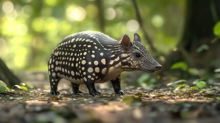 Fototapeta premium A Spotted Paca in the Forest