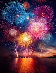 カラフルな花火