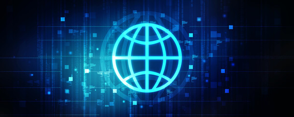 2d illustration Abstract futuristic electronic circuit technology background