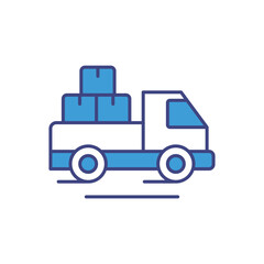 Moving Truck vector icon ready to use for apps and websites