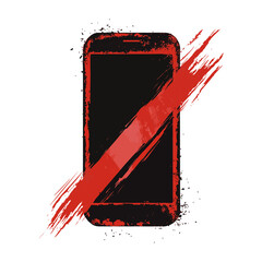 logo design of a Forbidden Phone on transparent background