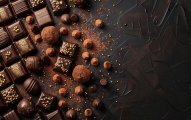 Dark Chocolate Truffles with Gold Dust