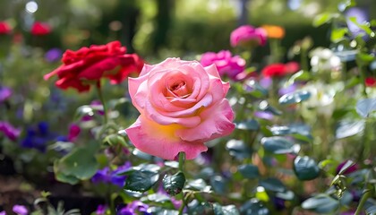 Flowers, Flowers In Garden, Flowers focus, lavender, rose, flowers in garden focusing on single flower, zoom in flower, plant,seed, wallpaper flowers, multiple flowers, grass