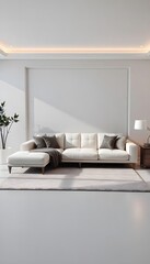 modern living room interior with sofa